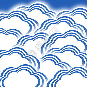 蓝条云背景图片