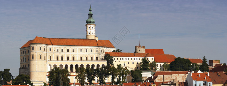 摩拉维亚捷克语- 米库洛夫城堡背景