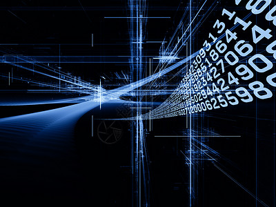虚拟信息流数学矩形技术作品蓝色知识代码建造电脑计算背景