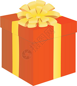 赠礼礼物丝带盒子白色惊喜包装红色假期展示生日插图设计图片