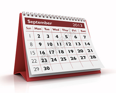 2013年9月日历白色日记时间日程公司商业数字组织高清图片