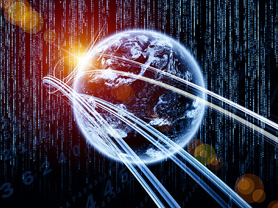 数字空间信息流信息预报系统技术知识数字溪流世界运动数学数据科学蓝色背景