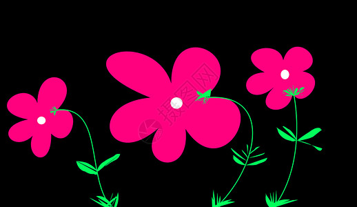 花朵装饰粉色风格插图植物背景图片