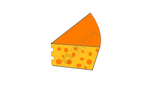 奶酪绘画食品食物插图背景图片