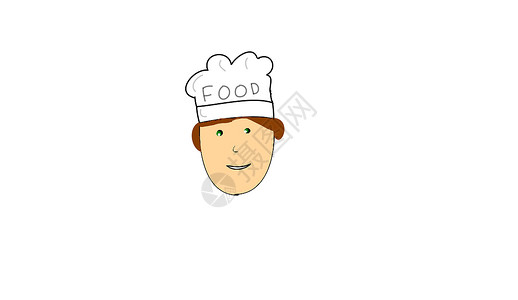 厨师漫画插图绘画食物背景图片