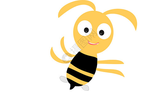 蜜蜂昆虫动物残像插图背景图片