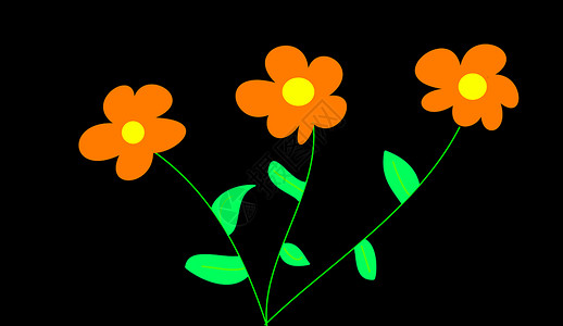 花朵植物装饰绘画风格背景图片