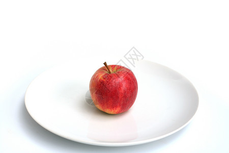 苹果绿色红色水果食物白色背景图片