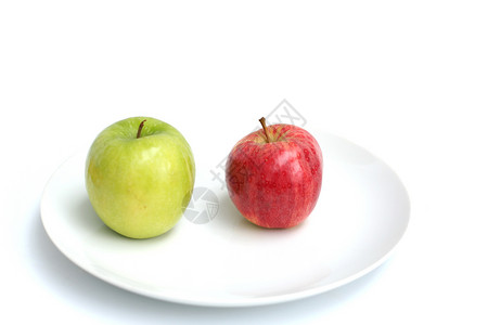 苹果食物红色白色绿色水果背景图片