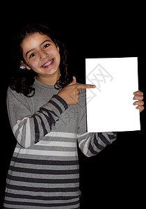 儿童指向白卡背景图片