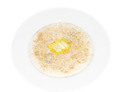 在深碗里煮粥 含黄油眼勺子谷物桌子烹饪盘子粮食服务纤维燕麦稀饭背景图片