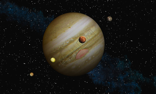 木星宇宙月球行星天空月亮艺术星星太阳系插图背景图片