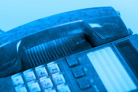 电话工作按钮职场白色蓝色电子办公室背景图片