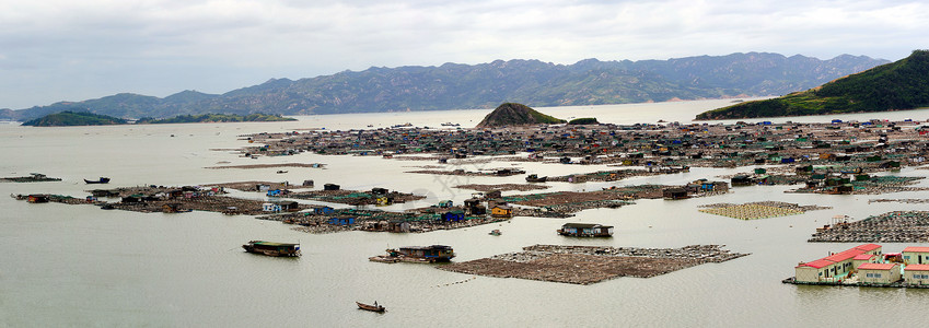 海上的渔村艾湄湾渔村高清图片