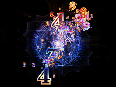 数值几何紫色曲线宇宙数学数字背景图片