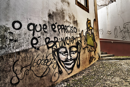 街头涂鸦活动家城市街道艺术社论背景图片