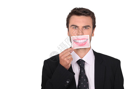 大嘴漫画商务人士用一张女人嘴的照片代替他的Dubbroca_Joffrey_160410背景