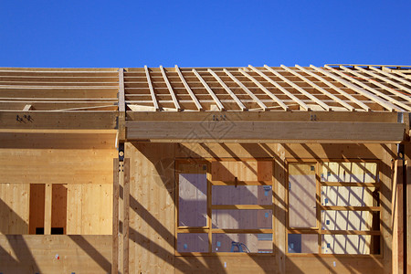 生态木木制建筑背景图片