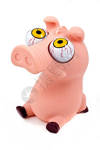 小眼睛有趣的猪玩具动物喜悦哺乳动物农场猪肉辫子礼物微笑快乐工作室背景