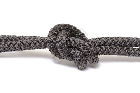 黑绳结细绳建造海洋安全白色工具力量电缆环形背景图片