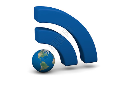 WiFi 符号网吧热点上网网络插图行星地球白色互联网背景图片