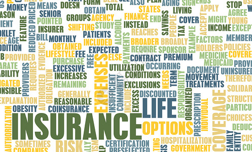 人寿保险保险术语住院花费条款长期服务药品政策尖端背景图片