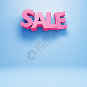 拼搏三维立体字大 3D 销售价格零售销售字红色折扣购物网店广告商业标签背景