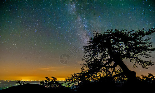 公园路蓝色山丘露天夜幕城市山脉天堂山脊黄色褪色花园墙纸星星橙子背景