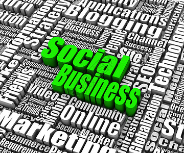 社会企业商业红色社交互联网营销网络文字形状3d一个字背景图片