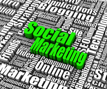 社会营销形状文字社交3d一个字红色互联网媒体白色背景图片