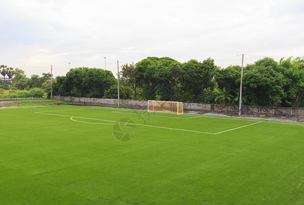 人造草地足球场足球地形场地娱乐条纹惩罚游戏线条球类沥青背景图片