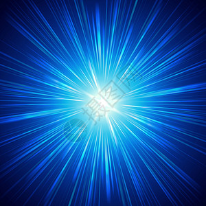 扎眼闪亮的蓝色灯光朗讯光束射线火焰插图辉光耀斑圆圈魔法卡片背景