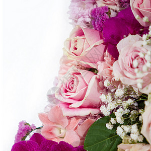 玫瑰花混合花束红色婚姻花瓣玫瑰婚礼粉色美丽背景图片