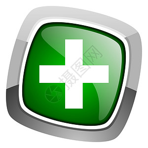 加号图标素材紧急事件图标药店事故急救帮助医疗绿色诊断钥匙按钮药物背景