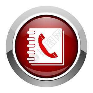 电话簿图标圆圈红色横幅短信电话钥匙商业合金彩信数字背景