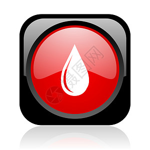 透明水滴按钮黑色和红色平方网络灰色的图标温泉气泡管道水力学环境钥匙回收菜单生态水滴背景