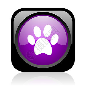 紫色脚印输入框黑色和紫色广场网状光滑图标背景