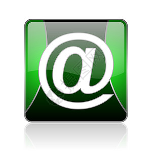 方图在黑绿方和绿色平方网页灰色图标上商业盒子黑色邮件信封钥匙按钮邮政白色网站背景