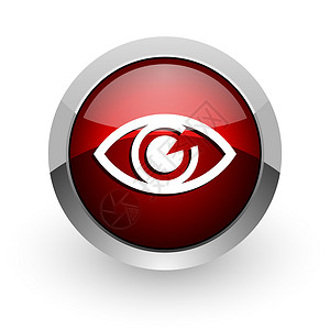 医疗web详情页红色圆的红眼睛web glossy 图标背景