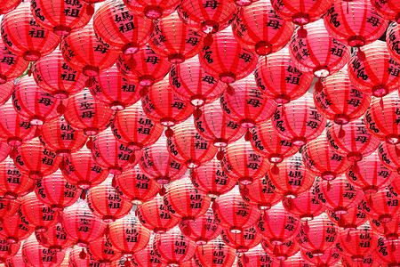 红灯笼红色幸福传统文化庆典灯笼节日寺庙运气假期背景图片