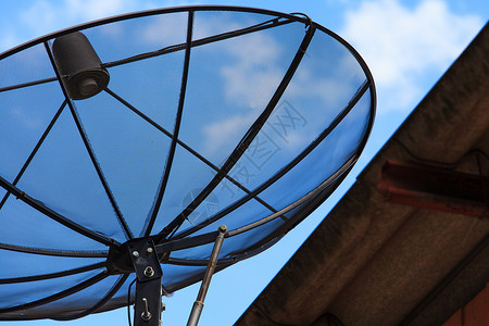 通讯站晨空卫星天盘间谍互联网播送盘子链路轨道输送讲话数据程序背景