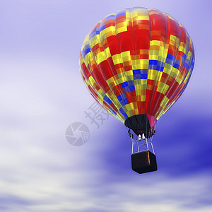 热气球飞海热气球闲暇飞行运动天空舒适失重空气地平线背景