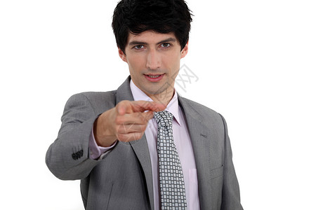 你比划我来猜商务人士指着他的手指比划经理领带眼睛人士拇指手势商务绒布意图背景