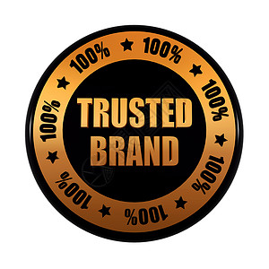 商标标签金黑圆标签中信任的品牌 100为金黑圆标签一年级海豹速度广告销售横幅商标头等舱市场班级背景