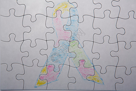 童心童乐绘制自闭症和爬行者丝带的阵列图画背景