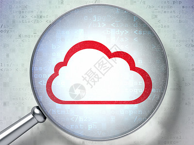 云计算概念 数字广场上带光玻璃的云镜片创新网站网络商业服务器代码社会全球高科技数据高清图片素材