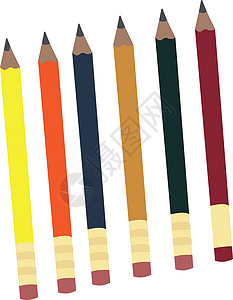 铅笔乐器白色蓝色紫色绿色补给品黑色红色办公室黄色背景图片