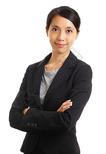 亚洲商业妇女秘书人士套装白色办公室女士商务微笑女性管理人员背景图片