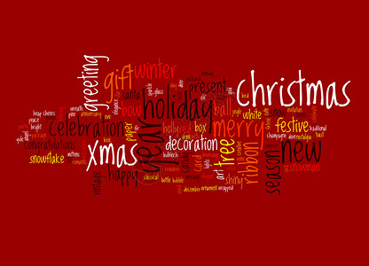 红色云字素材圣诞节文字云季节卡片上帝标签假期销售庆典词云问候语颂歌背景