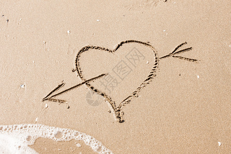 心中有一支射在沙土上的箭季节寂寞写作太阳热情幸福旅行海岸线泡沫悲伤背景图片